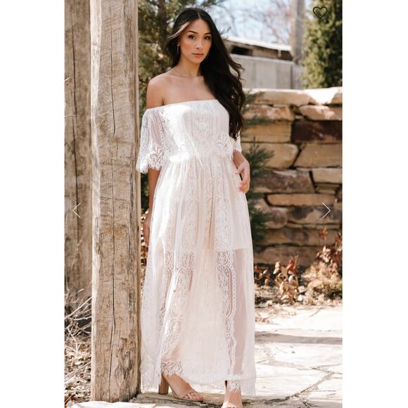 Baltic Born Boho Caroline Lace Maxi Dress Size Small - Picture 1 of 9